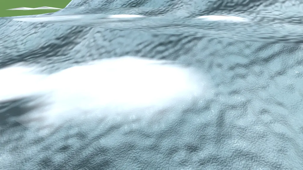 Gap: Rapids rendered as flat white churn instead of spray