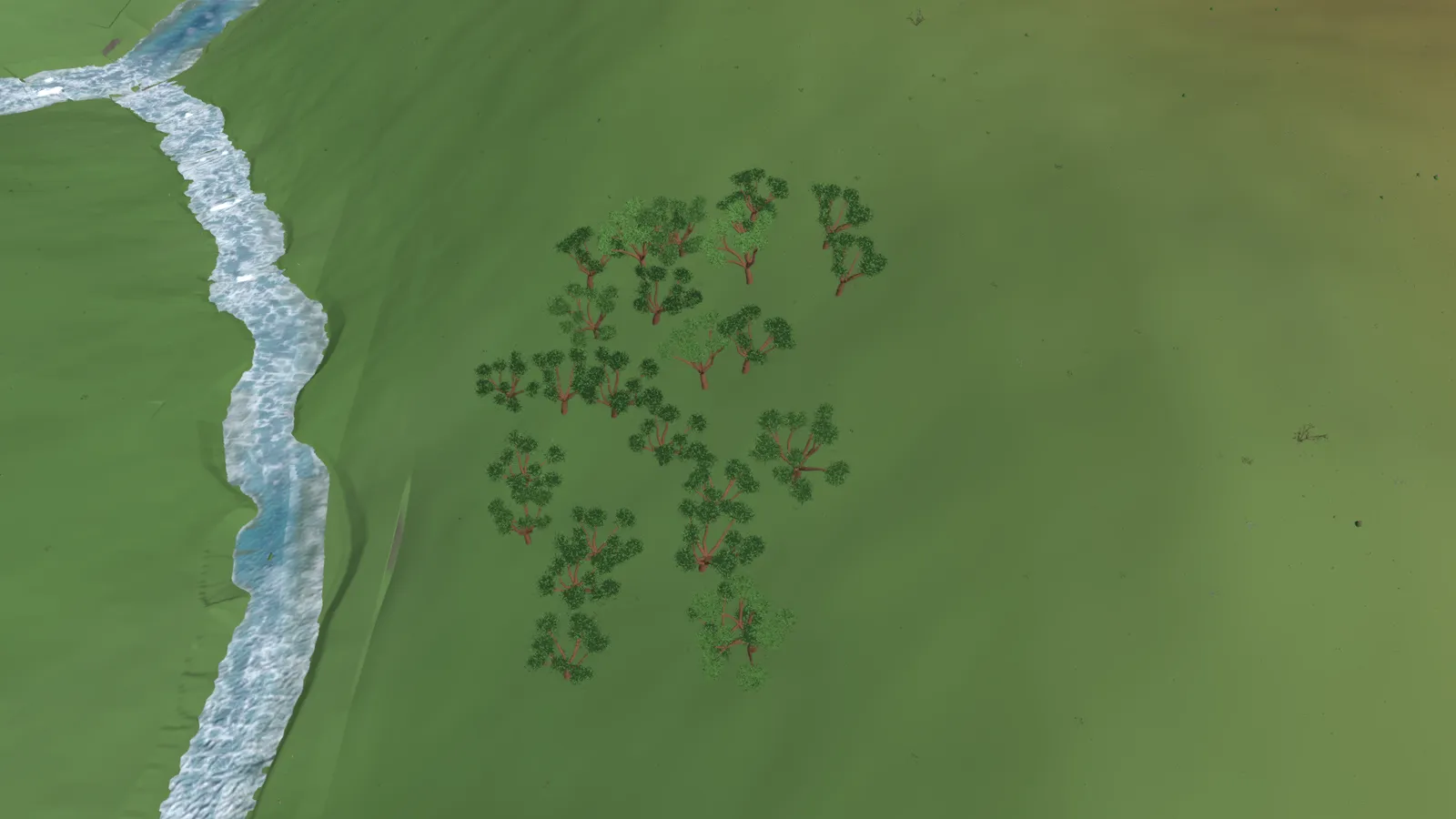 Gap: The island had no trees